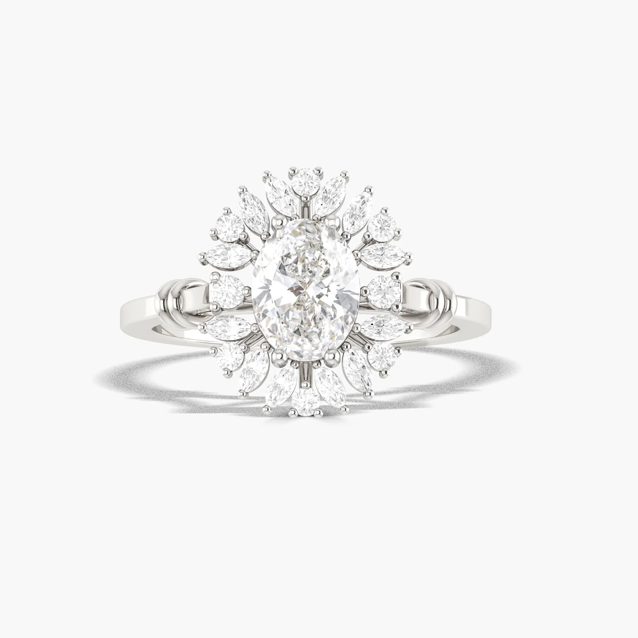 Oval Cubic Zirconia diamond Ring anniversary gift for her - Image 5