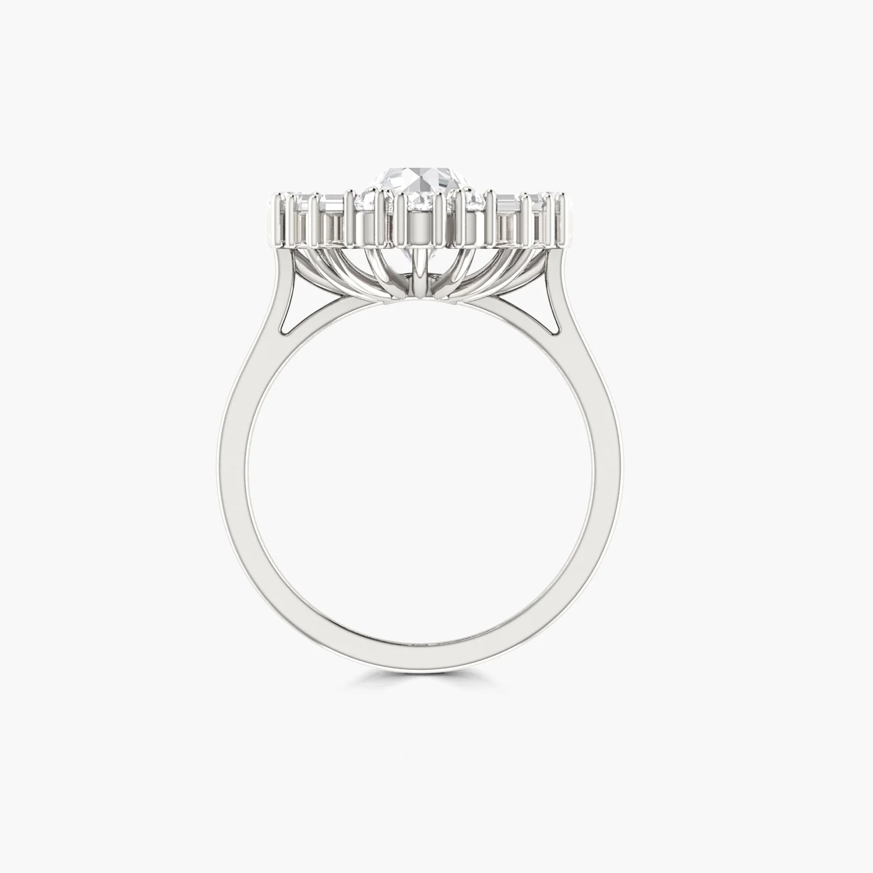 Round Cubic Zirconia simulated diamond Statement ring - Image 6