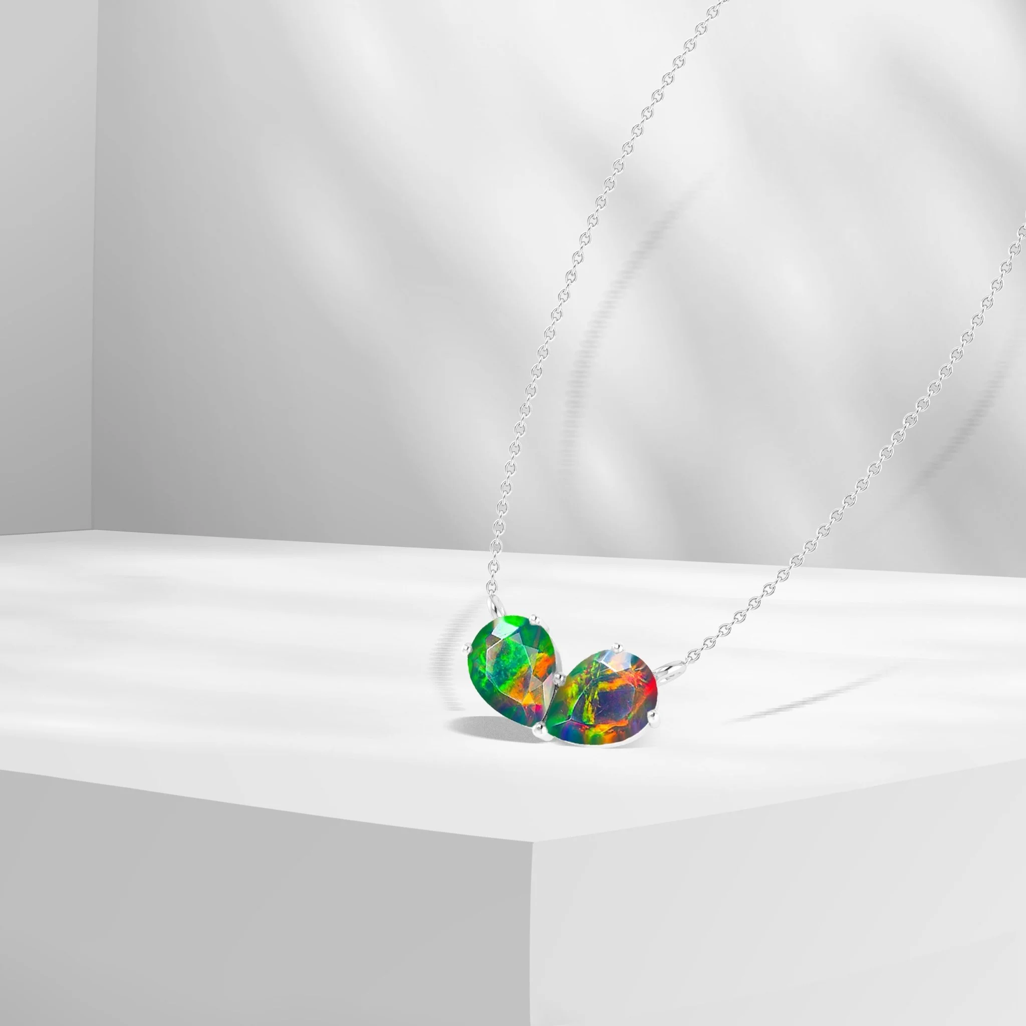 Black Pear Opal Gemstone Pendant for Women - Image 3