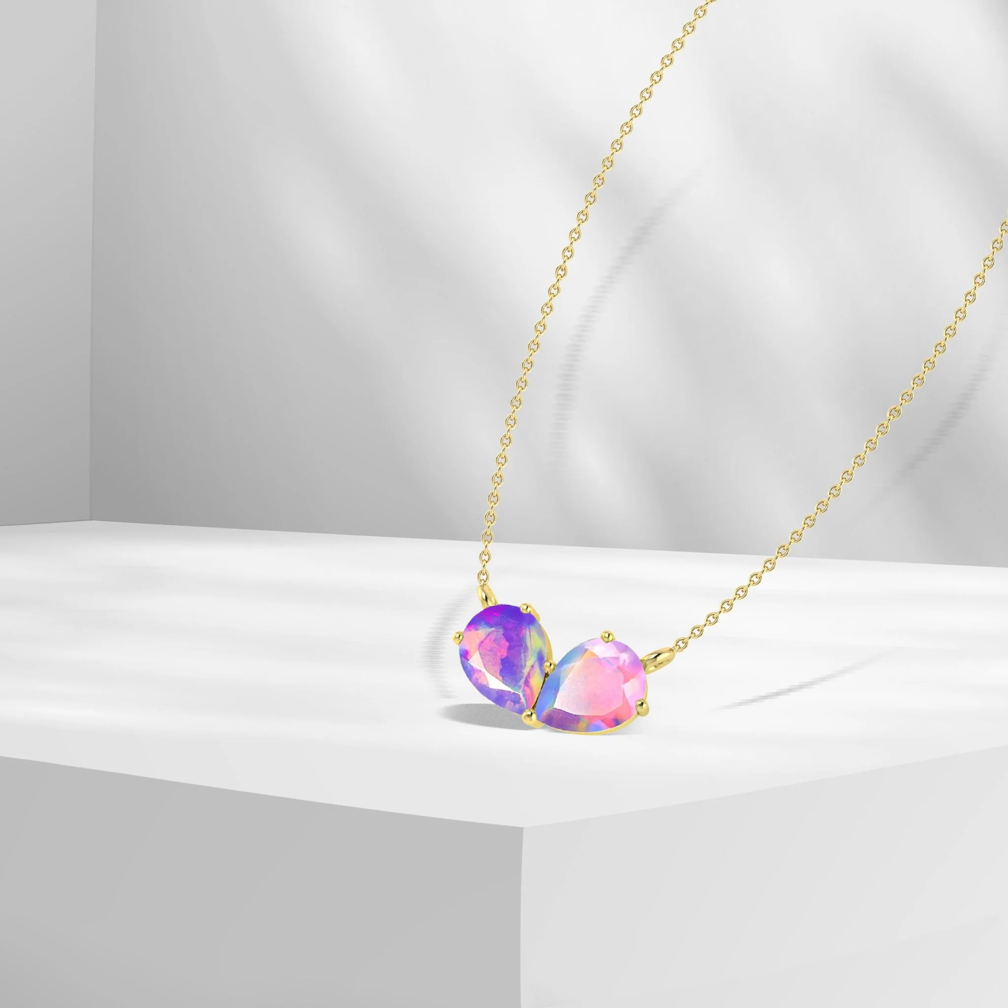 Black Pear Opal Gemstone Pendant for Women - Image 9