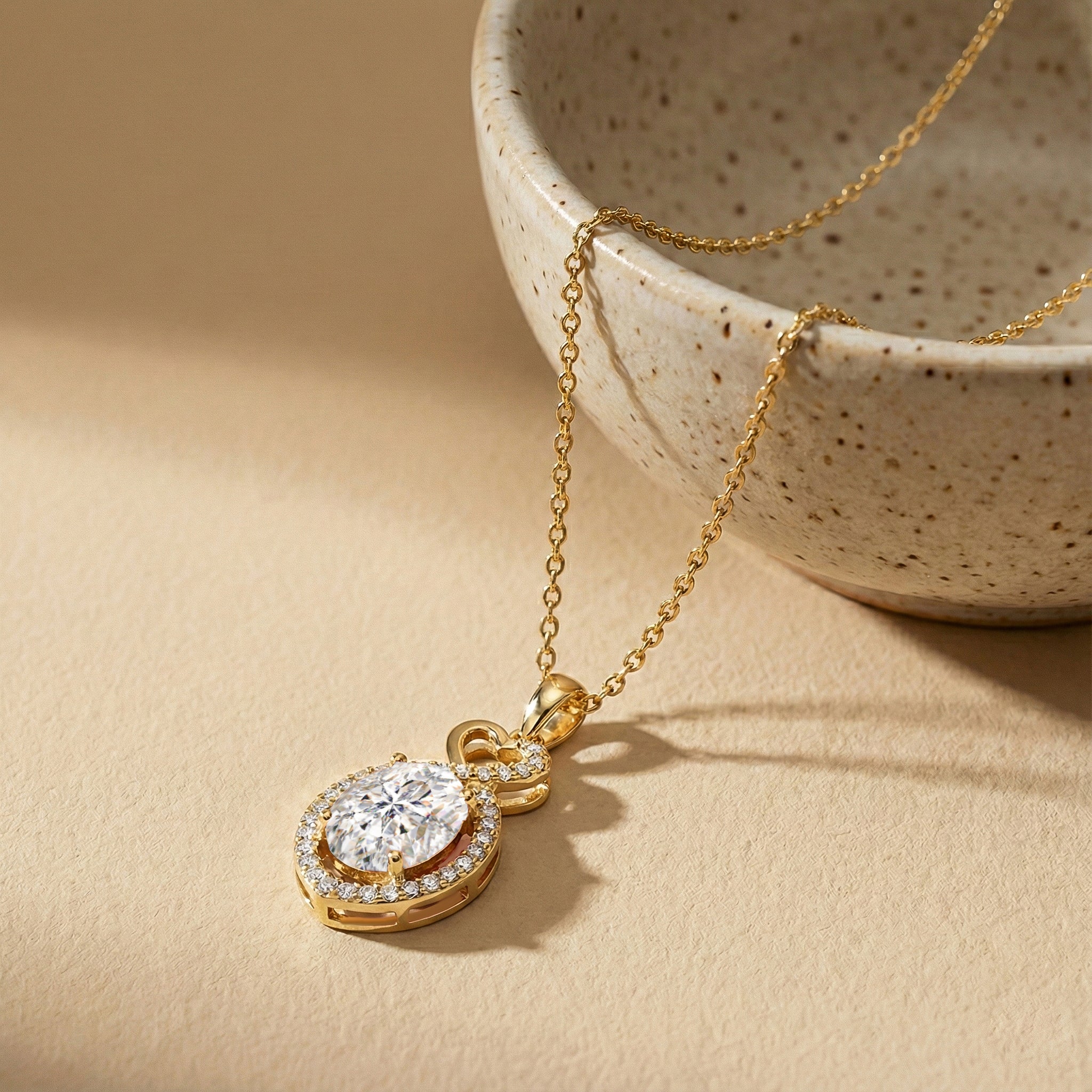 Cubic Zirconia Oval Infinity Twist Heart Pendant Necklace in 925 Sterling Silver 1.2ct - Image 12