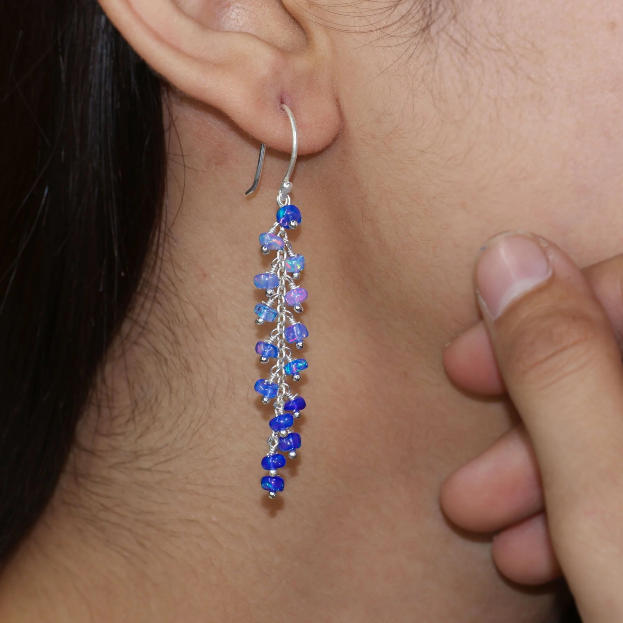 Ethiopian Opal Beaded Earrings Crafted With Beads - Image 3