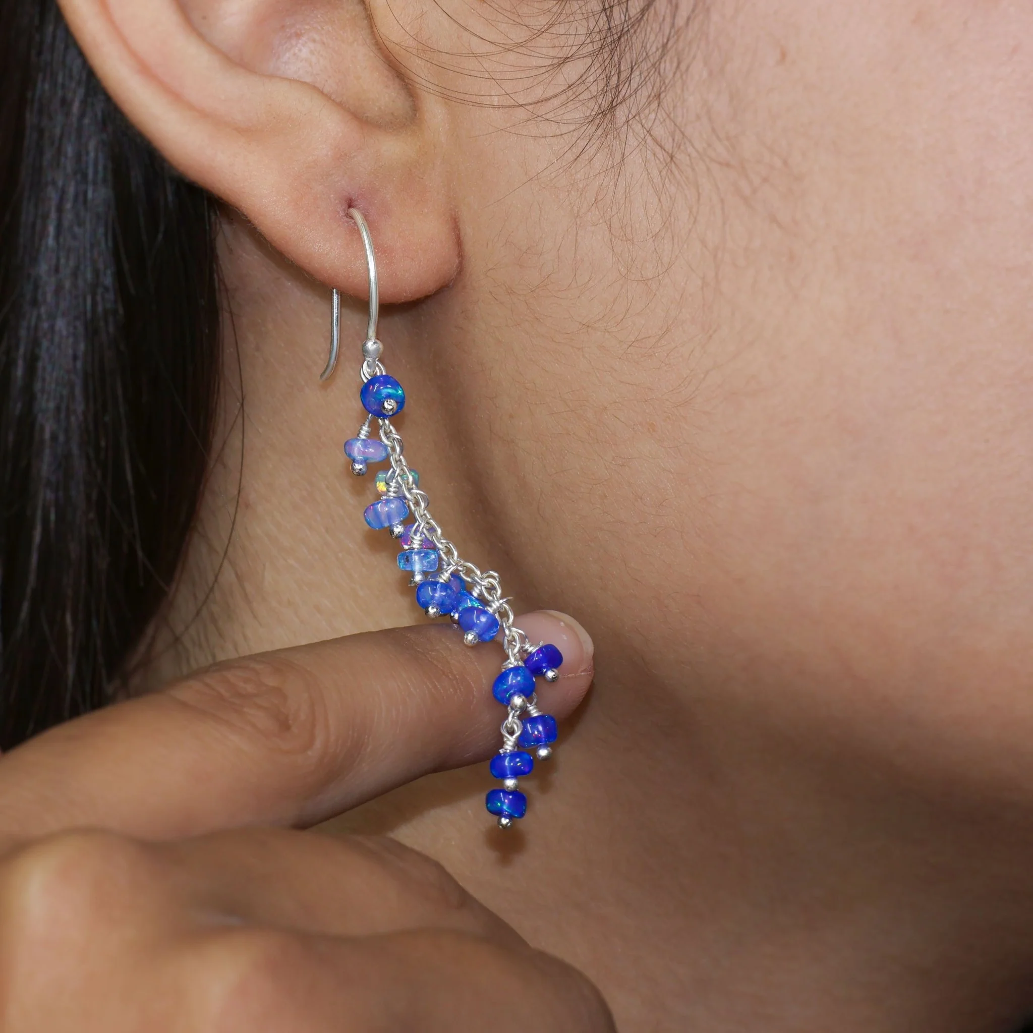 Ethiopian Opal Beaded Earrings Crafted With Beads - Image 4