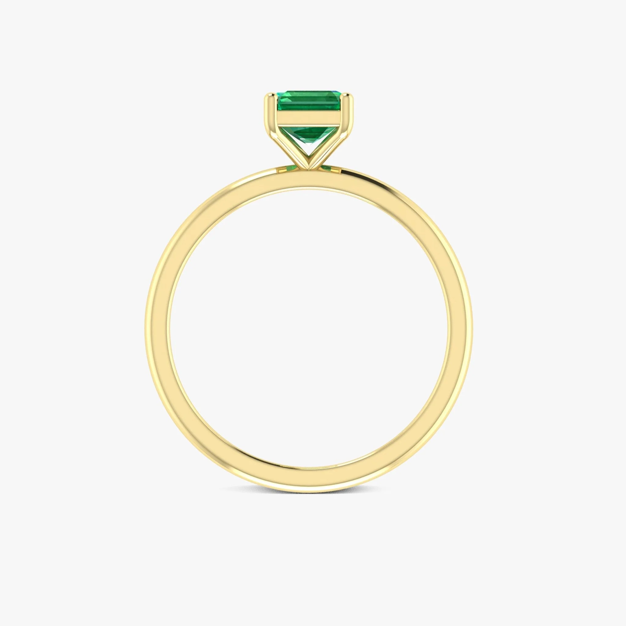 Green Emerald Faceted Cut Gemstone Ring - Image 4