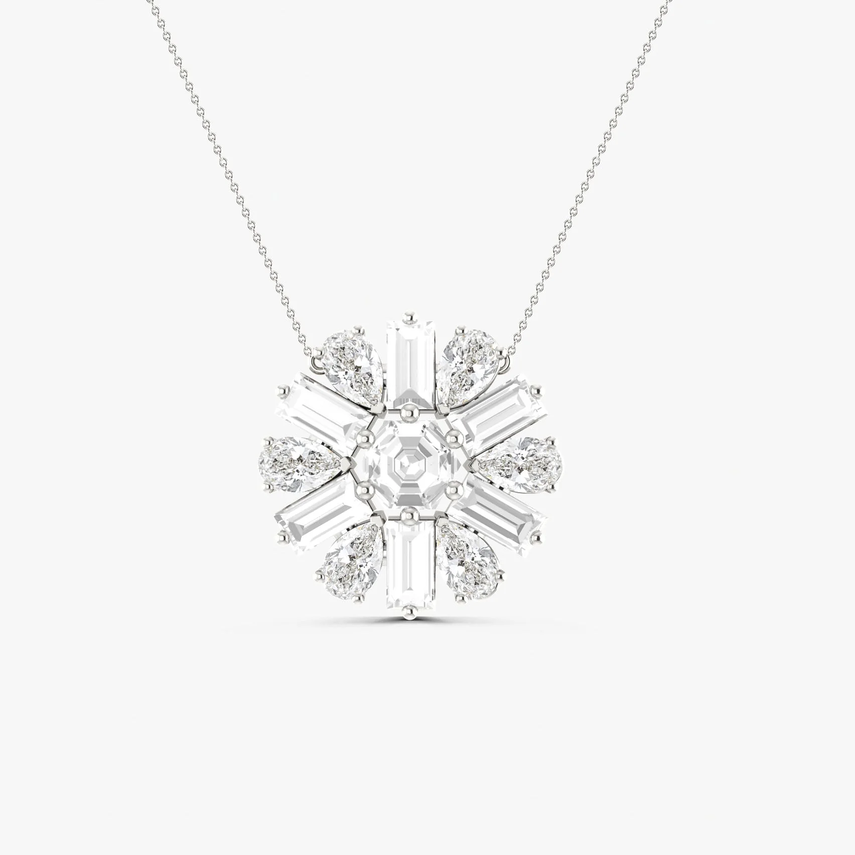Luxurious Zircon Simulated diamond round Pendant necklace - Image 5
