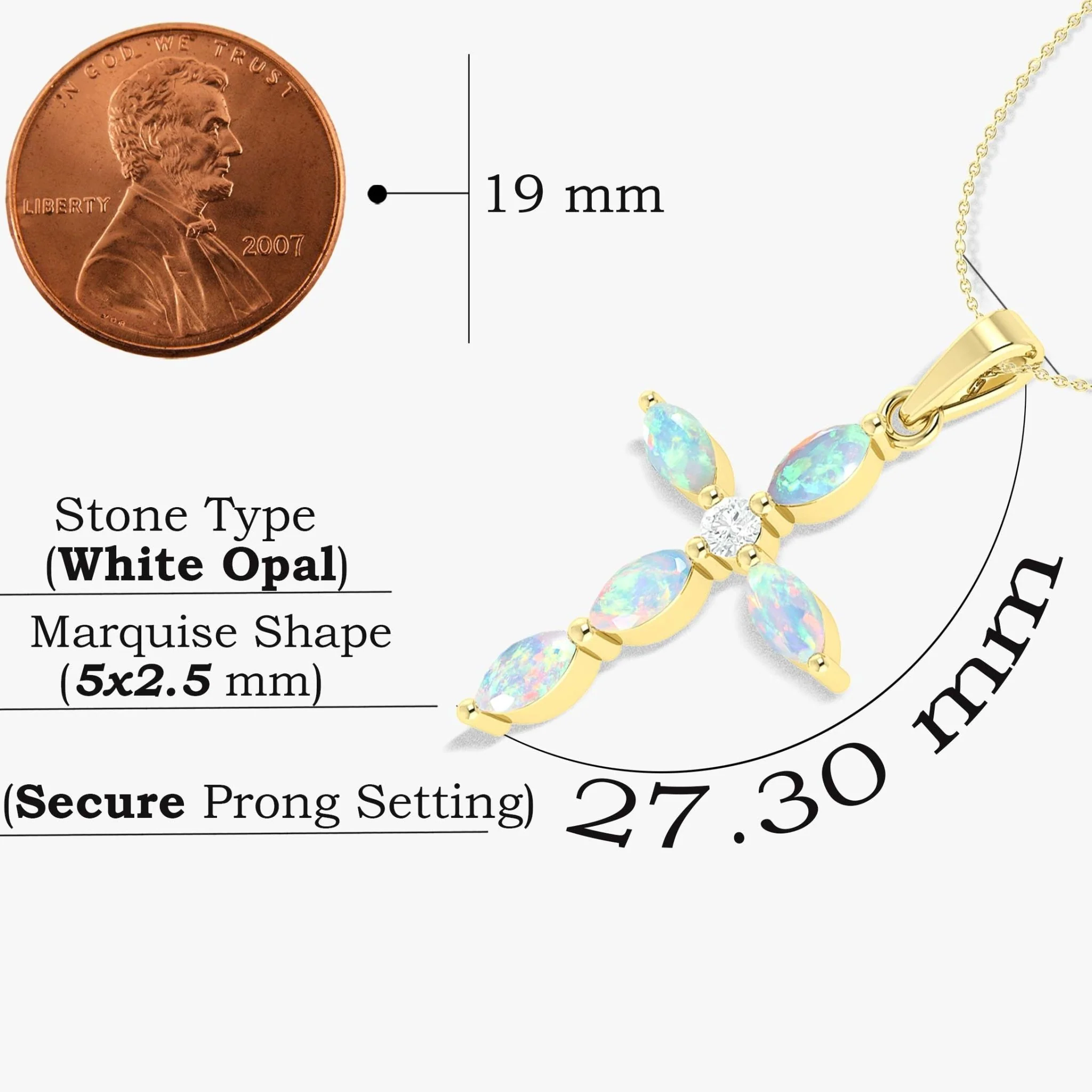 Natural Multi Fire Opal Marquise Shape Gemstone Pendant Necklace - Image 29