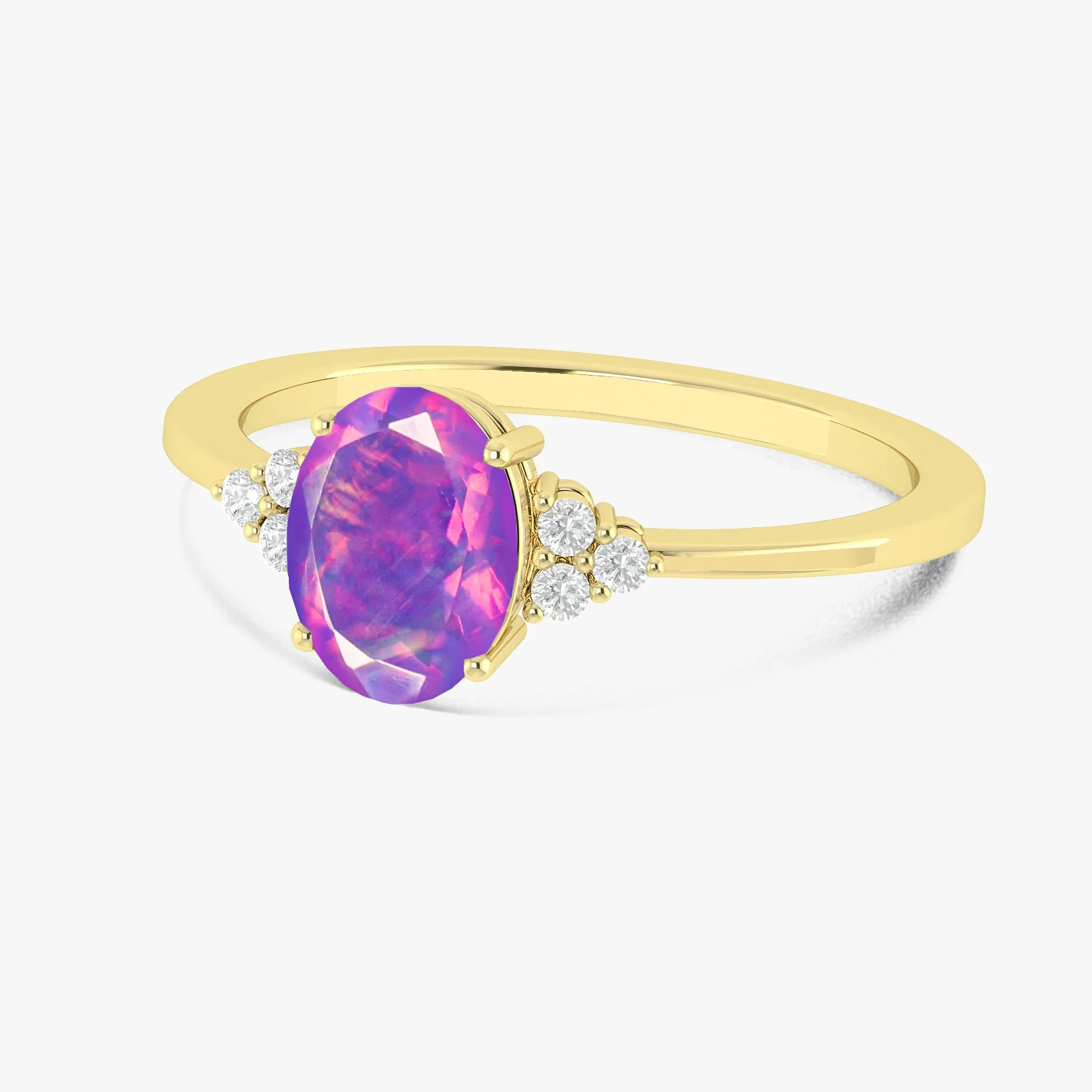 Natural Opal Gemstone Dainty Ring - Image 6
