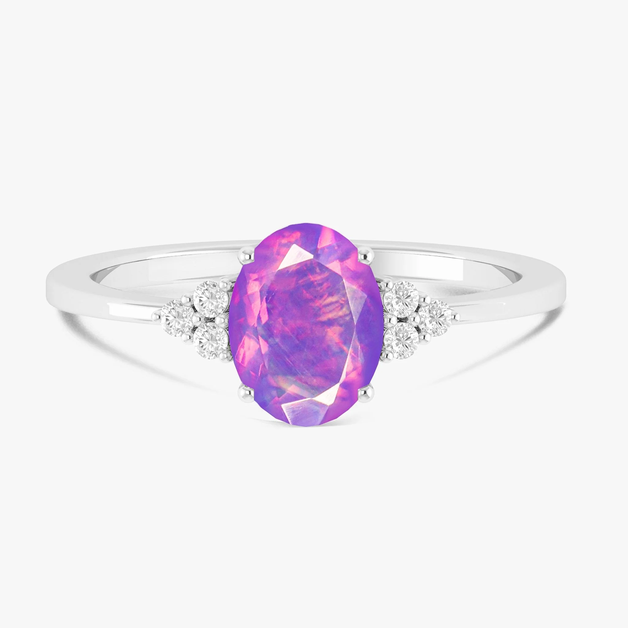 Natural Opal Gemstone Dainty Ring - Image 7
