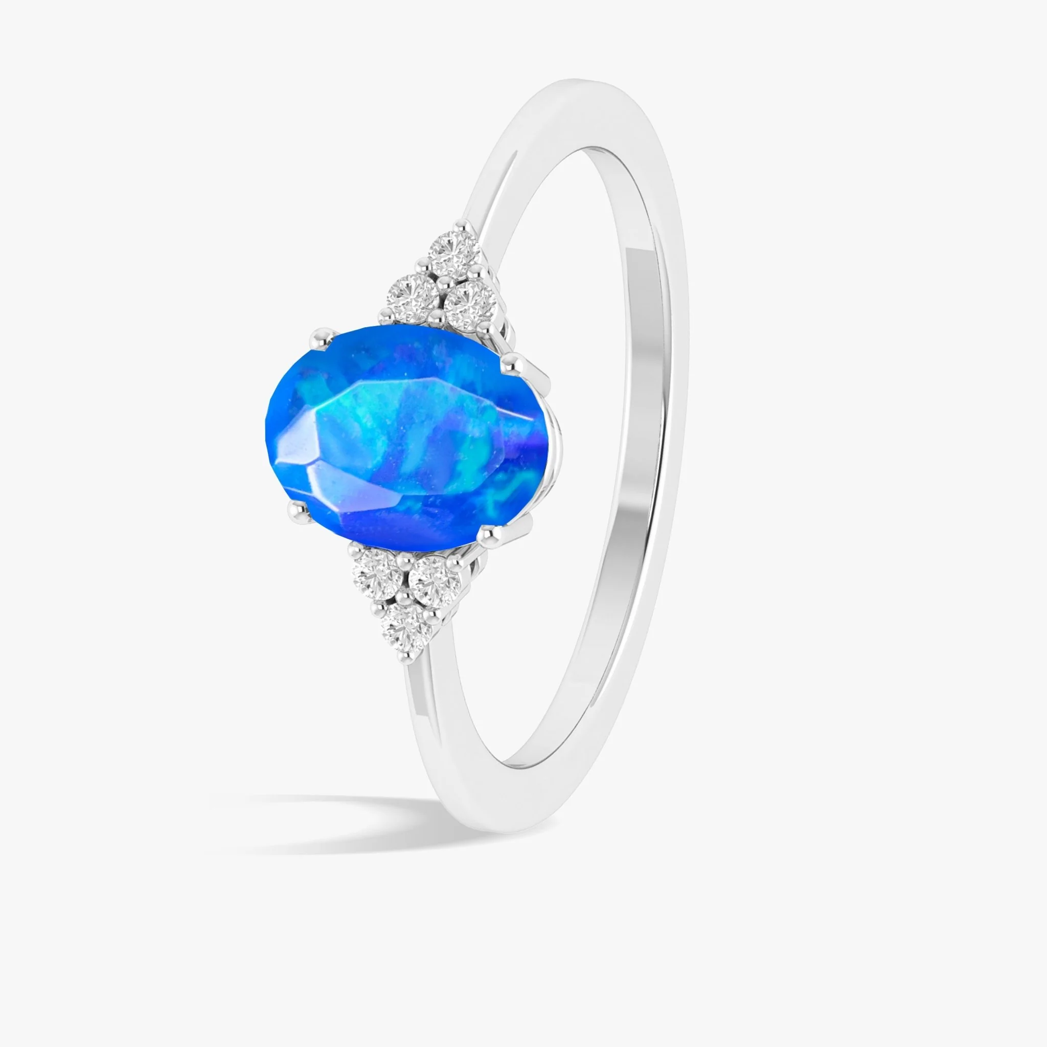 Natural Opal Gemstone Dainty Ring - Image 8