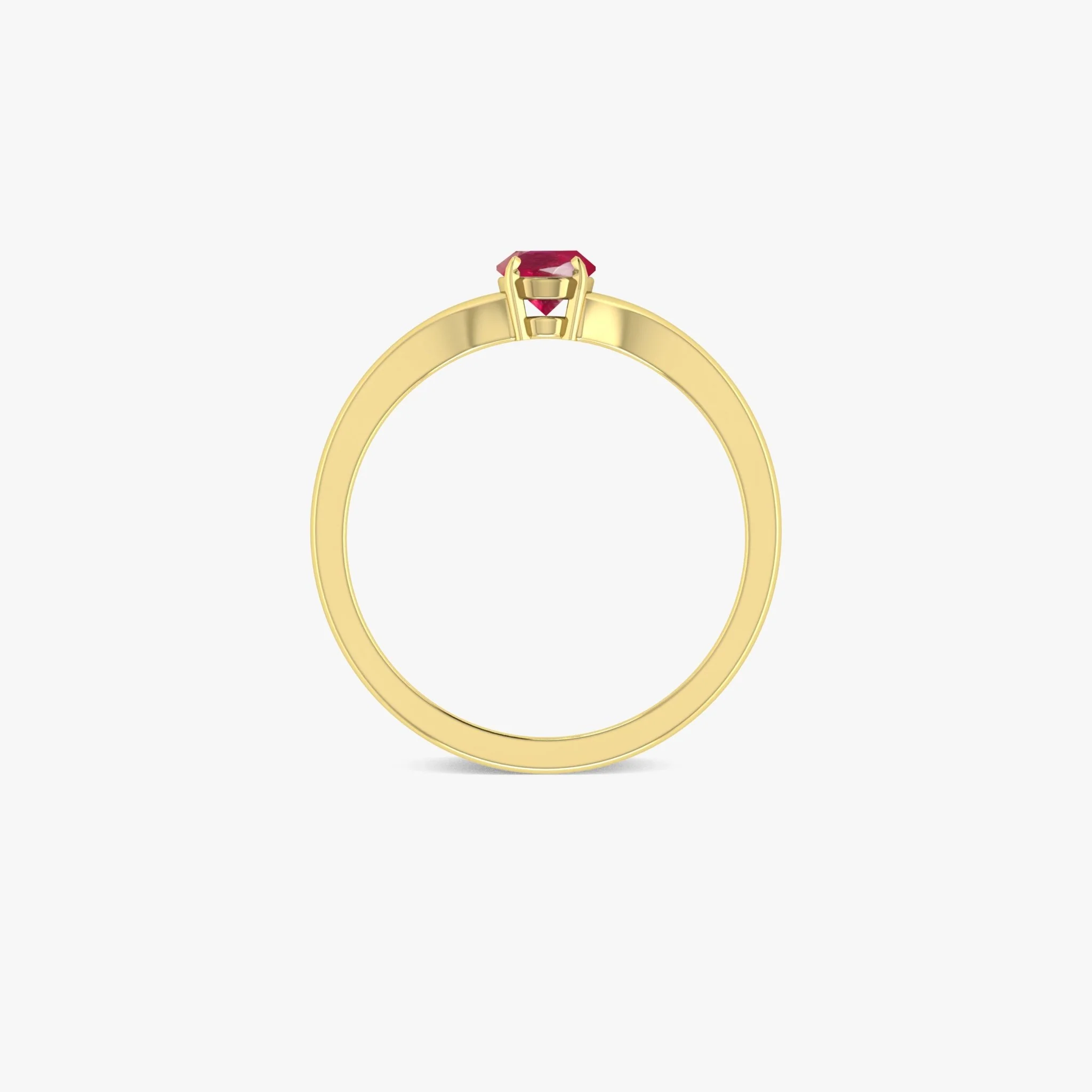 Natural Oval Faceted Red Ruby Ring - Image 6