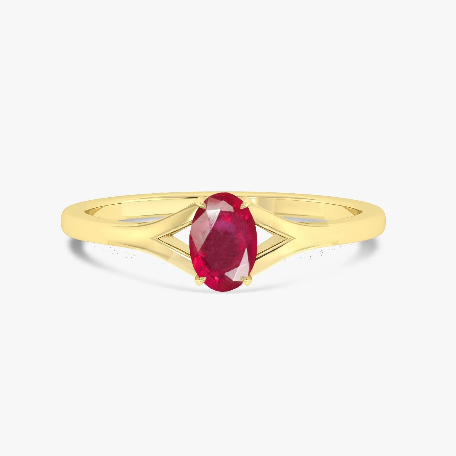 Natural Oval Faceted Red Ruby Ring - Image 8