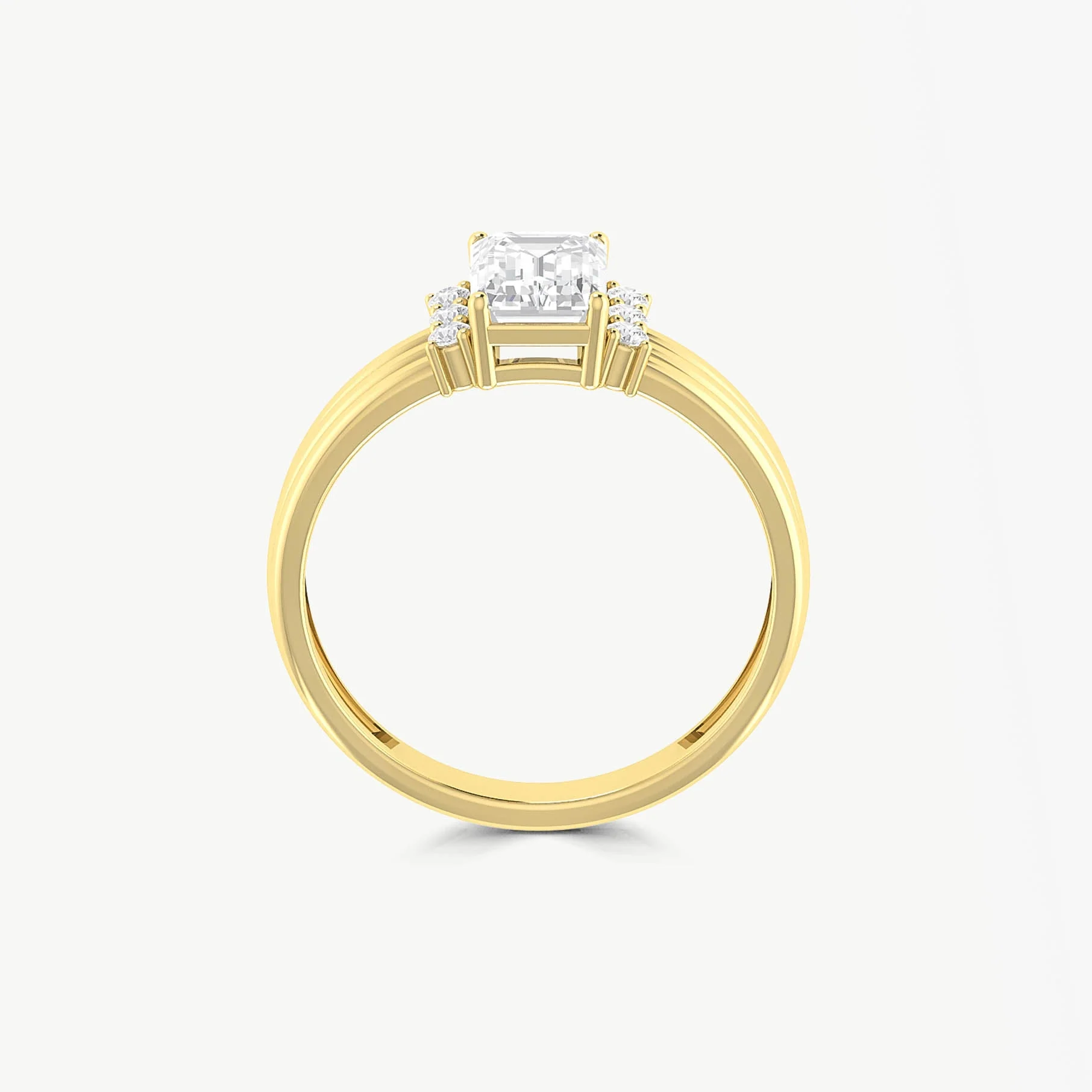 Octagon simulated diamond Zircon Engagement ring - Image 3