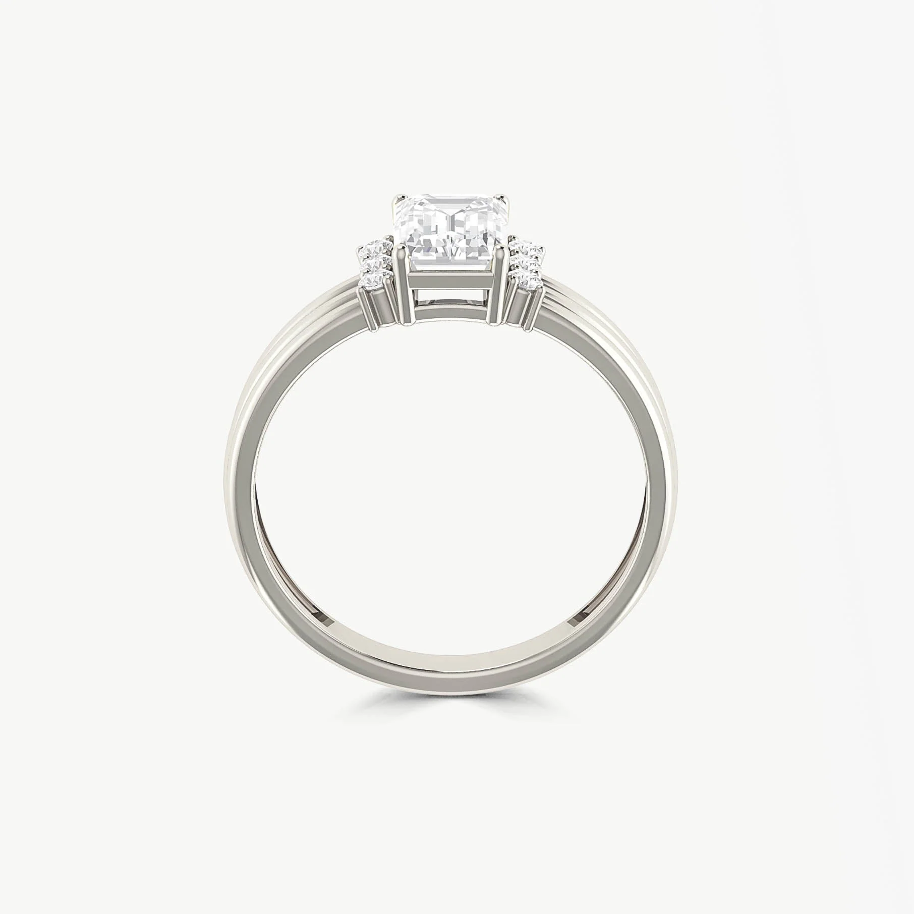 Octagon simulated diamond Zircon Engagement ring - Image 6