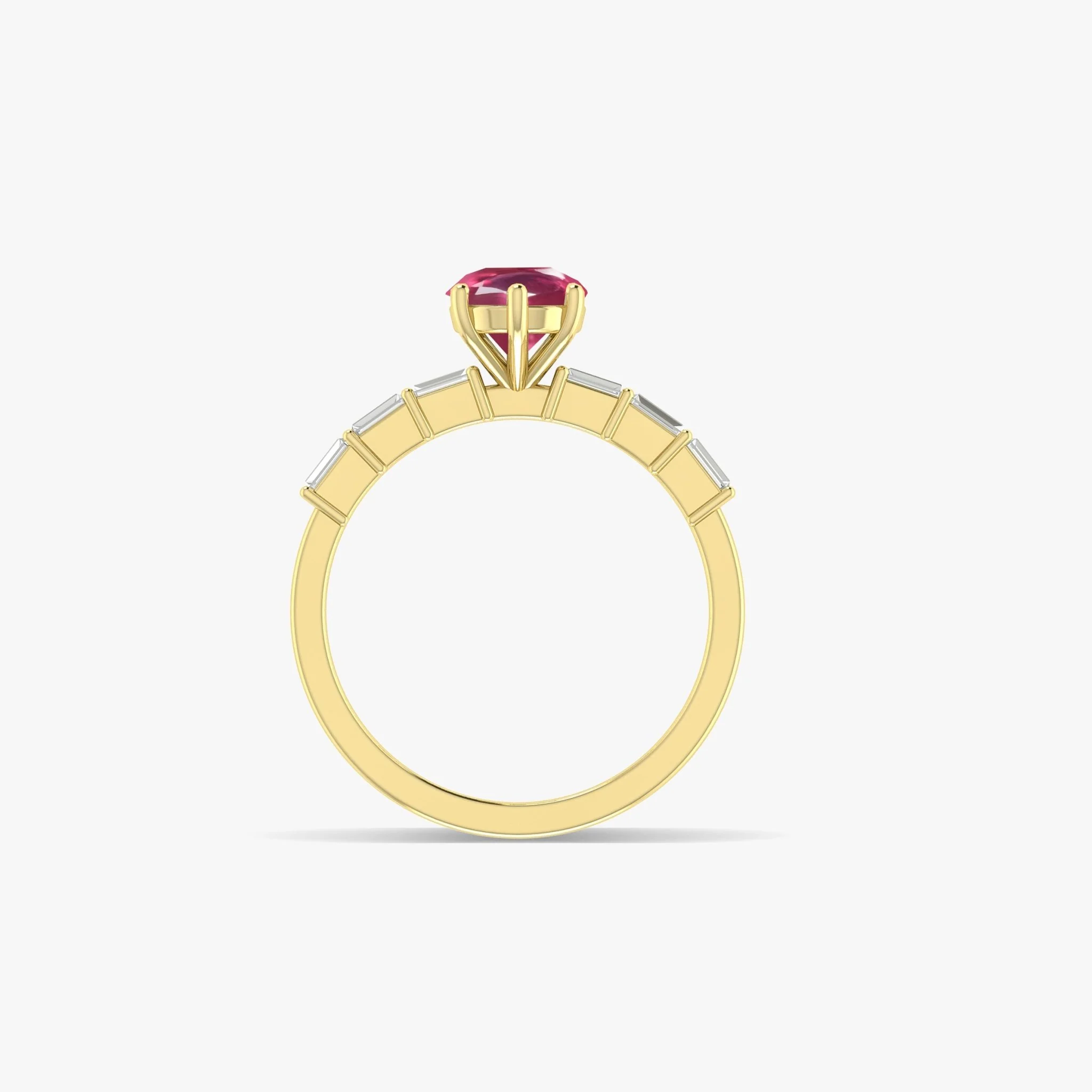 Red Ruby Seven Stone Design Ring - Image 6
