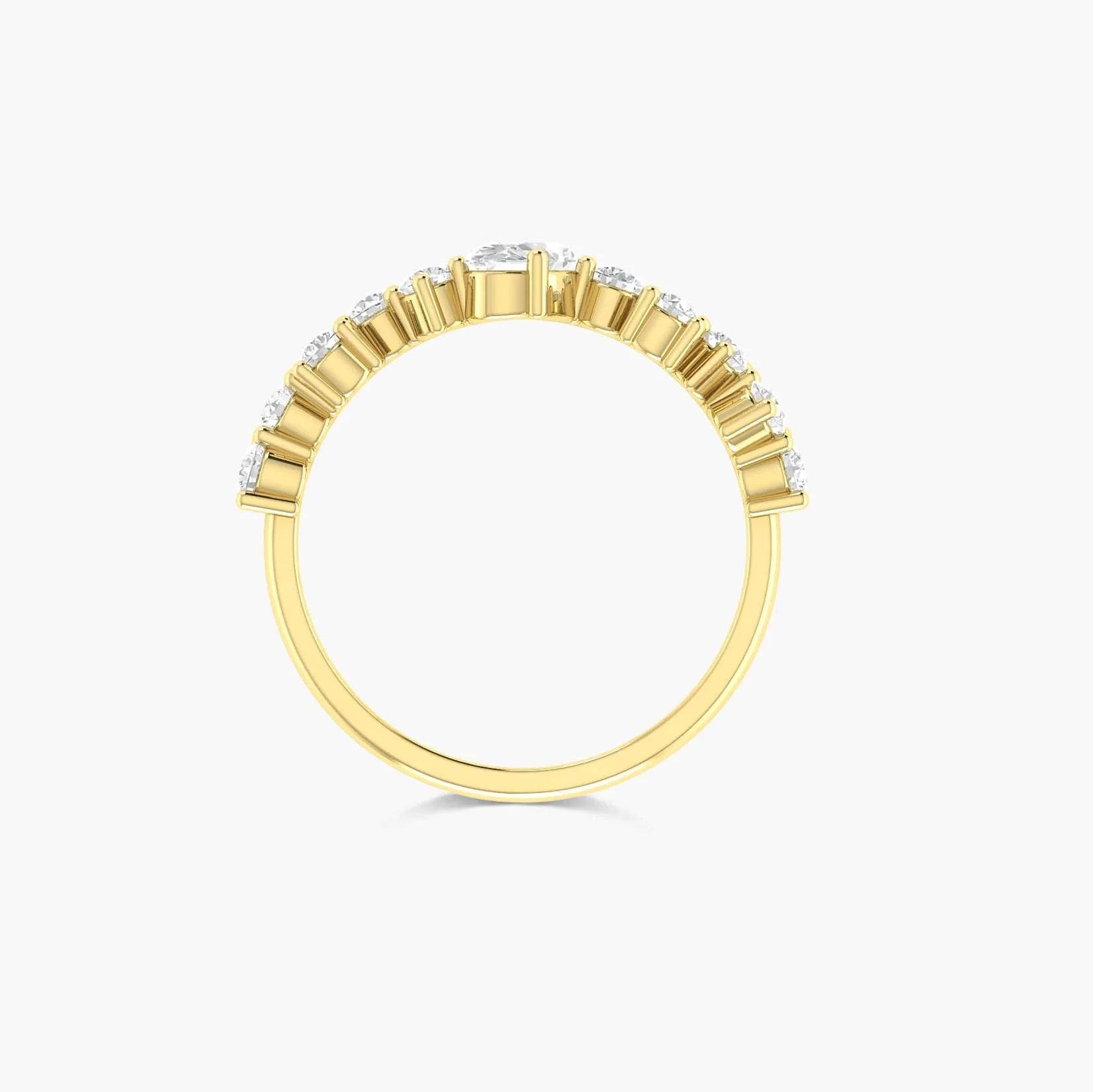 Unique Beautiful Simulated diamonds Gold Wedding ring - Image 4